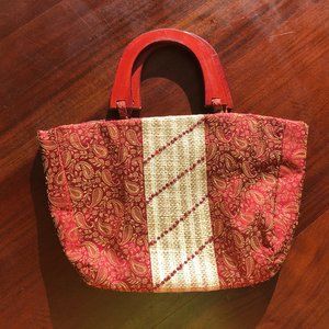 Cute red handmade handbag